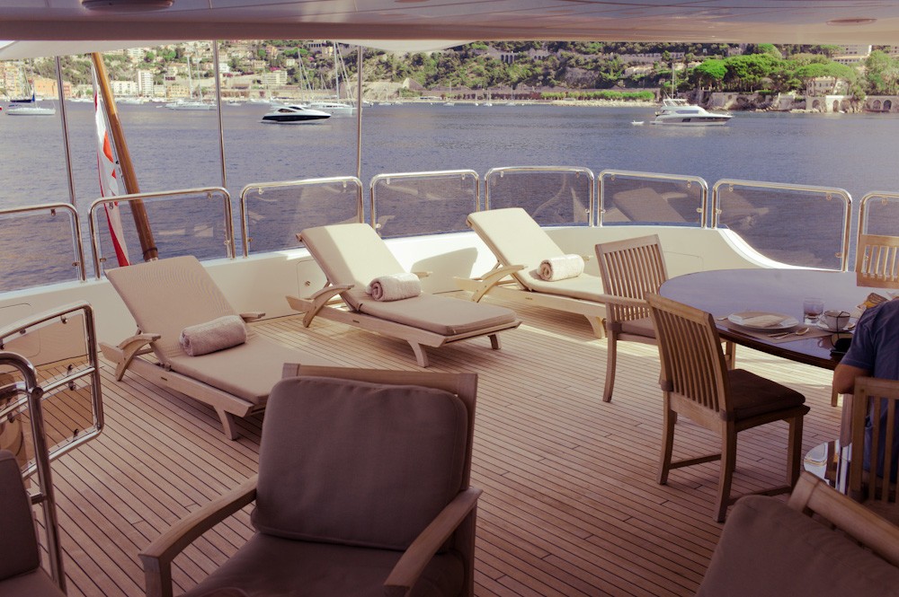 Sun Deck Aboard Yacht AFRICAN QUEEN