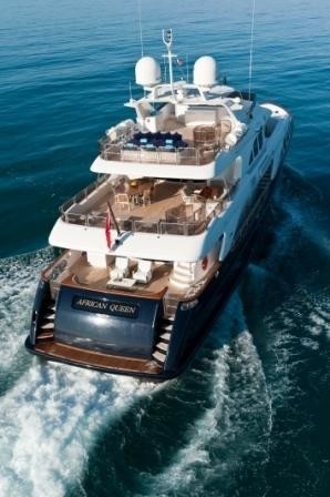 From Above Aspect On Yacht AFRICAN QUEEN