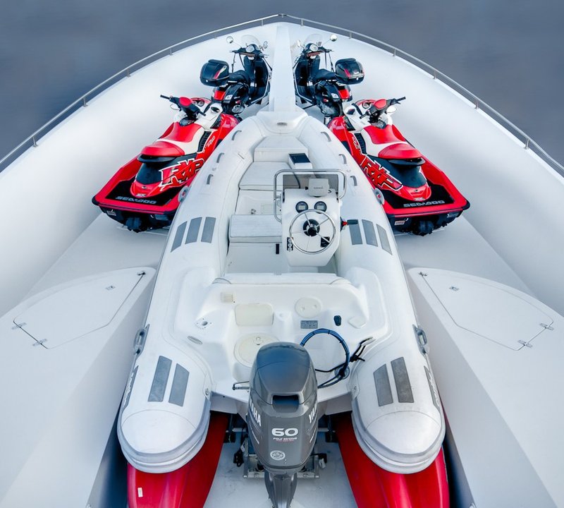 Fore Deck Ship's Tenders On Yacht ANDIAMO