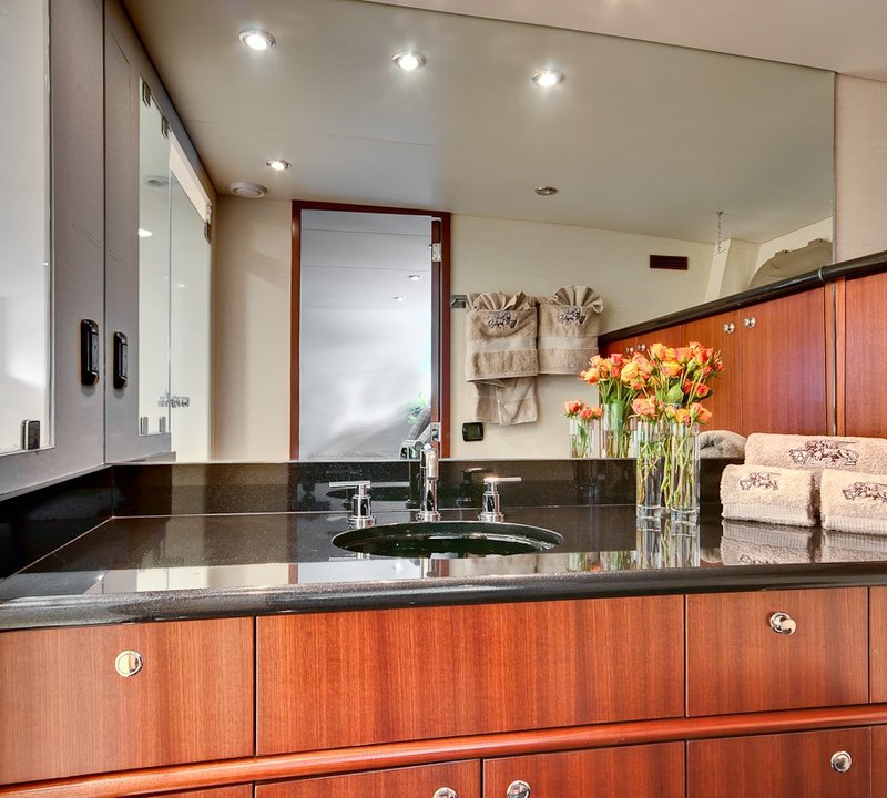 Close Up: Yacht ANDIAMO's Bath Pictured