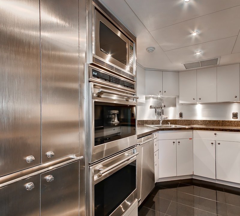 Ship's Galley Aboard Yacht ANDIAMO