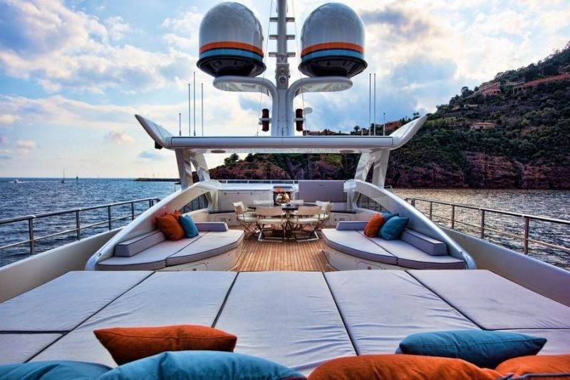 Sunbeds On Board Yacht AURELIA