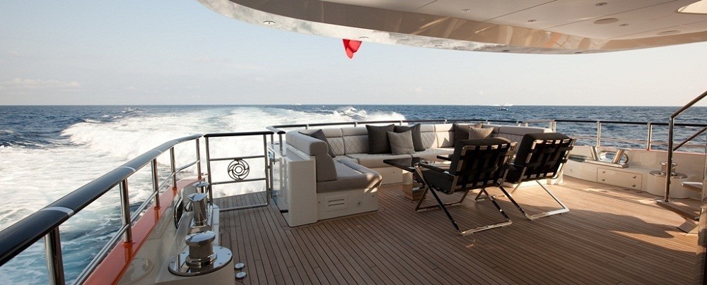 Aft Deck Sitting Aboard Yacht AURELIA