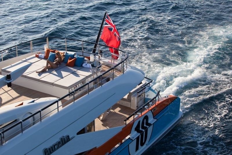 From Above Sun Deck On Yacht AURELIA