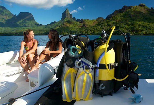 Under Water Scuba Dive Aboard Yacht BLISS