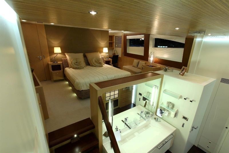 Main Master Cabin With Bath Aboard Yacht ESPRESSO