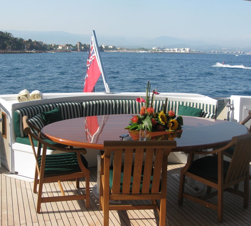 External Eating/dining Aboard Yacht PALM B