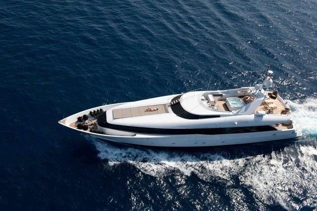 From Above Aspect On Board Yacht PALM B