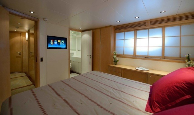Screening: Yacht PALM B's Guest's Cabin Pictured