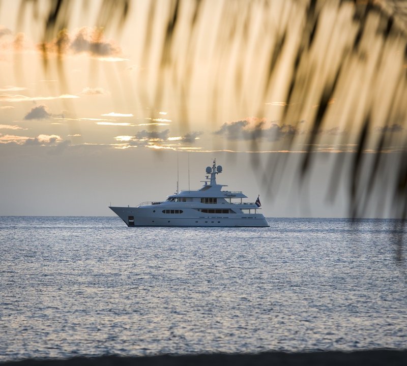 Sunset Dusk Aboard Yacht PERLE BLEUE
