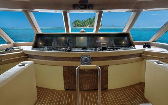 Pilot House Aboard Yacht PERLE BLEUE