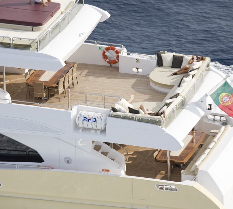 From Above Top Deck Aboard Yacht GRENADINES III