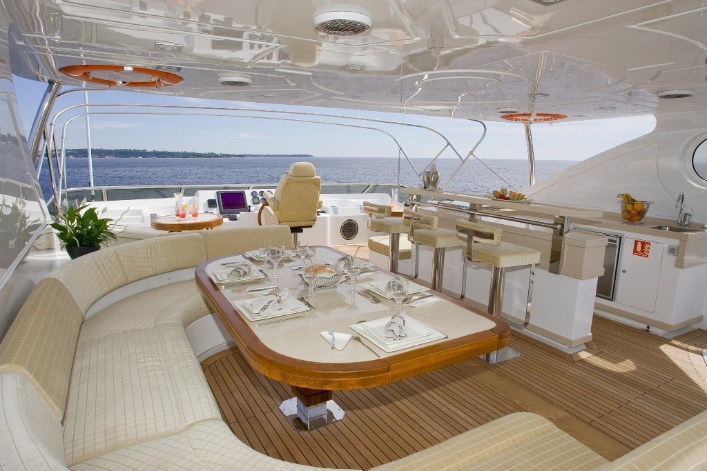 Fly-bridge Aboard Yacht GRENADINES III
