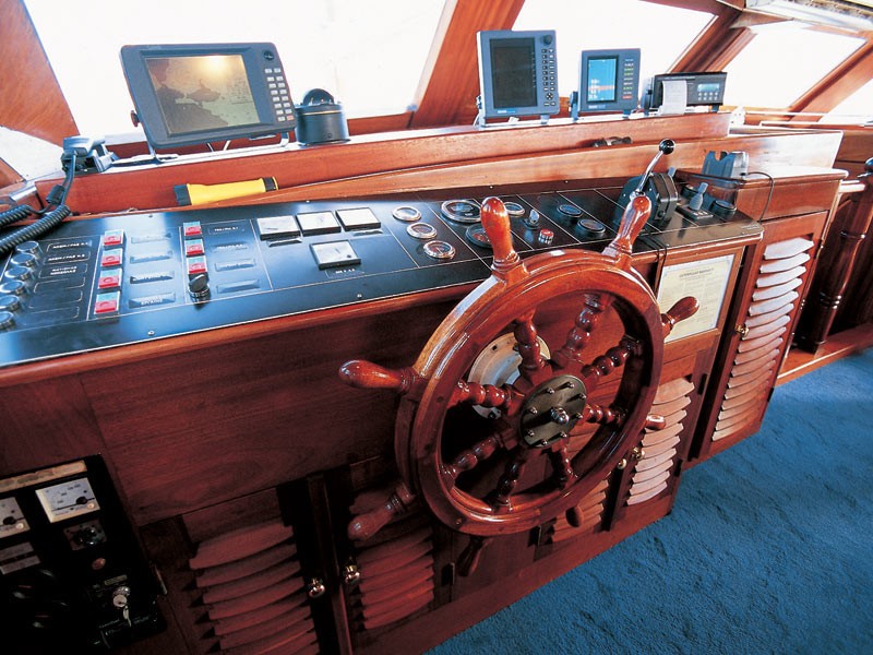 Pilot House On Board Yacht MATINA