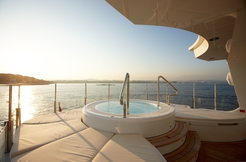 Sunset Dusk: Yacht NORTHLANDER's Jacuzzi Pool Photograph