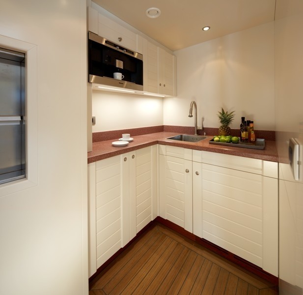 Ship's Galley On Yacht NORTHLANDER