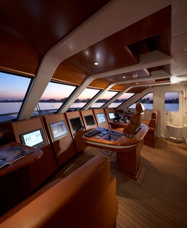 Pilot House On Board Yacht NORTHLANDER