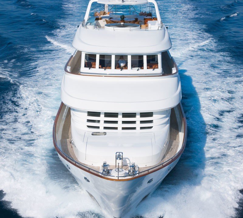 Ship's Bow: Yacht NORTHLANDER's Cruising Pictured