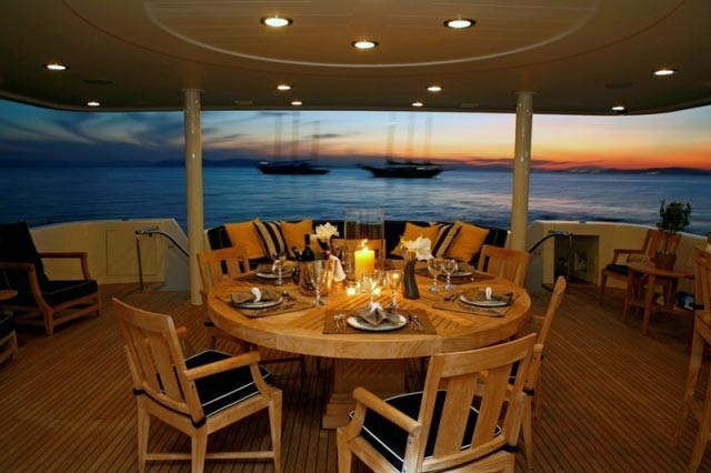 Premier Deck Eating/dining Aboard Yacht ENDLESS SUMMER