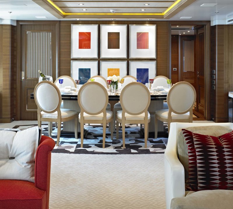 Eating/dining Saloon Aboard Yacht KATHLEEN ANNE