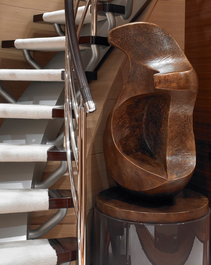 Close Up: Yacht KATHLEEN ANNE's Staircase Pictured