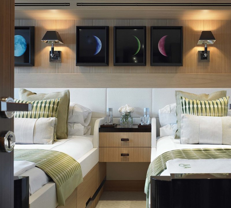 Green Twin Bed Cabin Aboard Yacht KATHLEEN ANNE