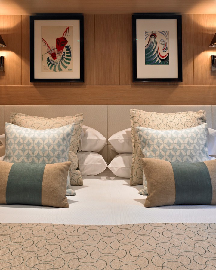 Blue Twin Bed Cabin On Yacht KATHLEEN ANNE