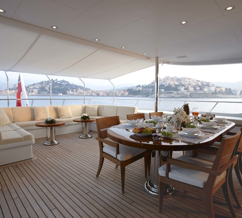 Aft Deck Aboard Yacht KATHLEEN ANNE