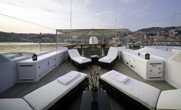 Sun Deck Aboard Yacht SUPERFUN