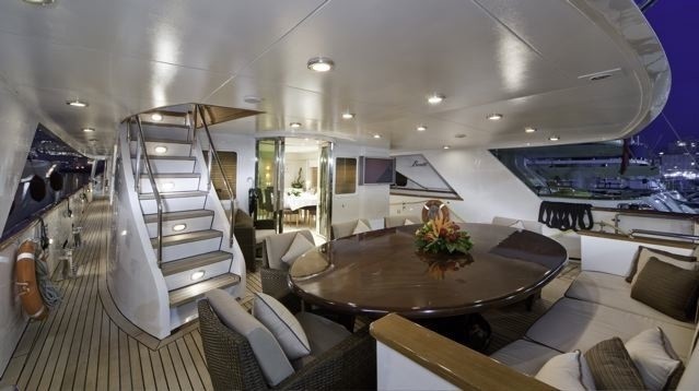 Aft Deck On Yacht SUPERFUN