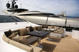 Eating/dining Zone Upon Fore Deck On Yacht VOYAGE