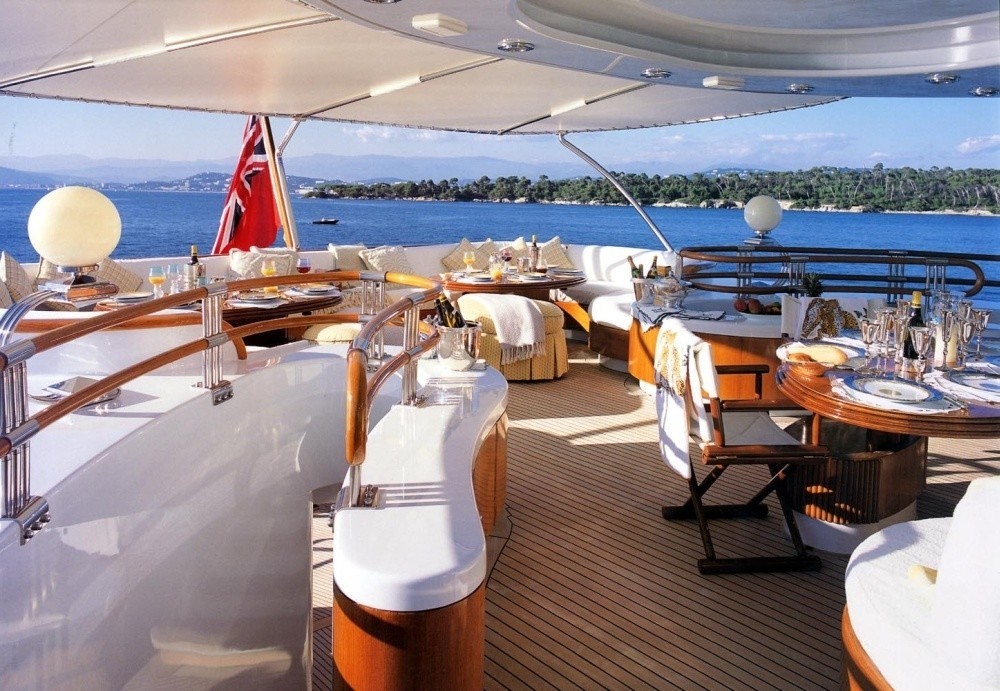 Top Aft Deck On Yacht AQUALIBRIUM