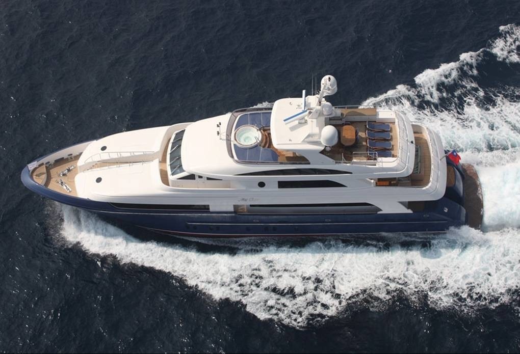 Above: Yacht LADY LEILA's Cruising Photograph
