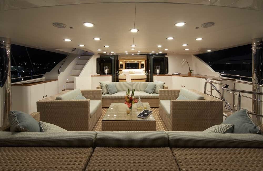 Top Deck Aspect Fore To Main Master Cabin On Board Yacht LADY LEILA