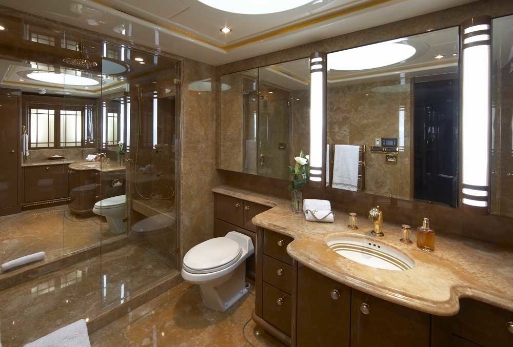 Main Master Bath On Yacht LADY LEILA
