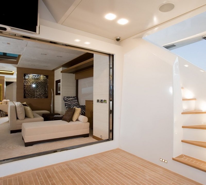 Exterior Stairway On Board Yacht NAMASTE 8