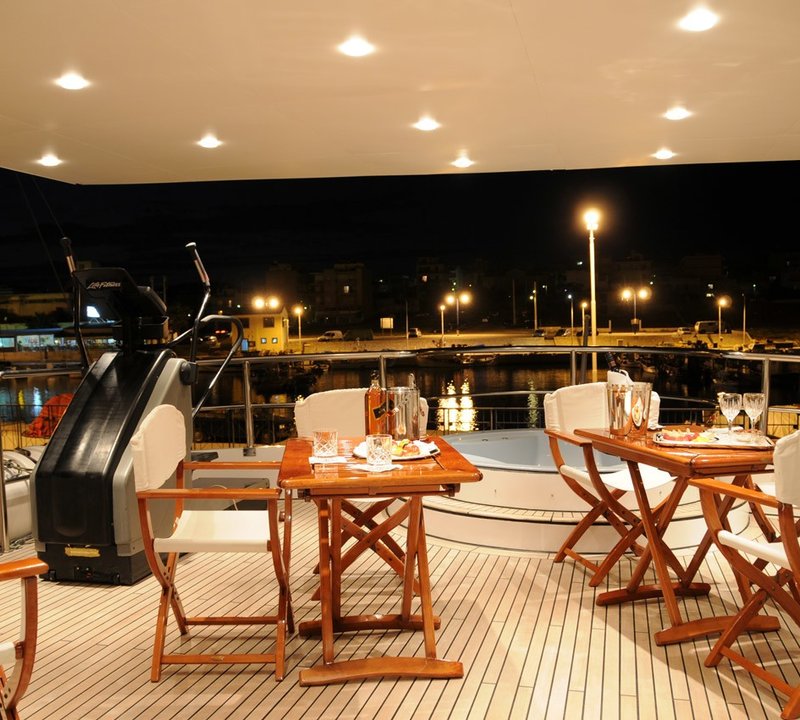 Jacuzzi Pool Sitting On Yacht AMZ