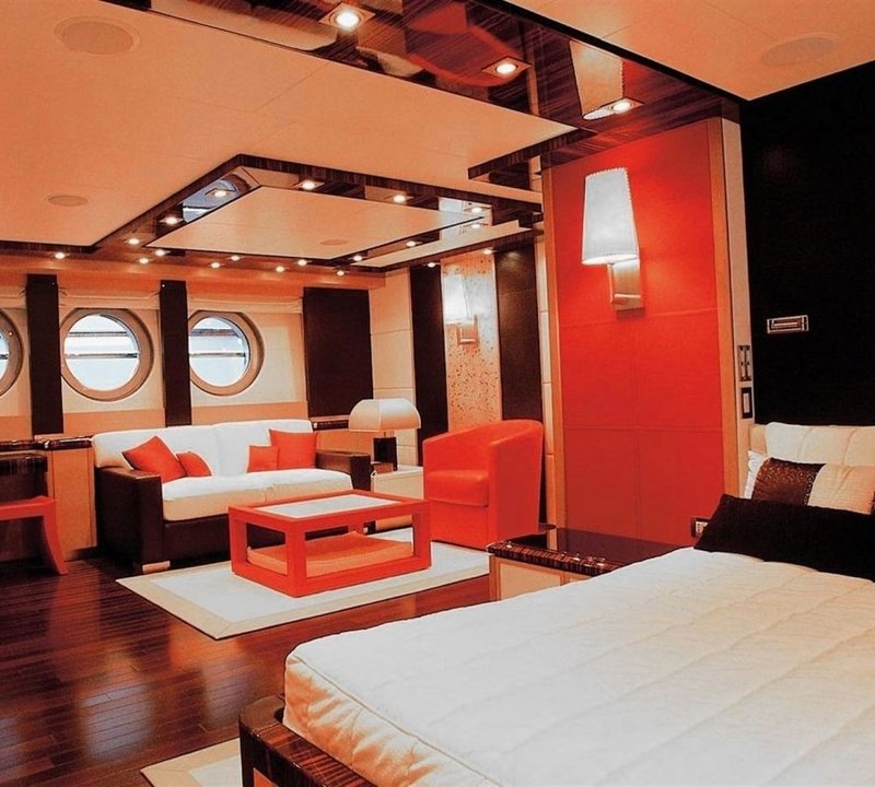 Sitting: Yacht DRAGON's Main Master Cabin Pictured
