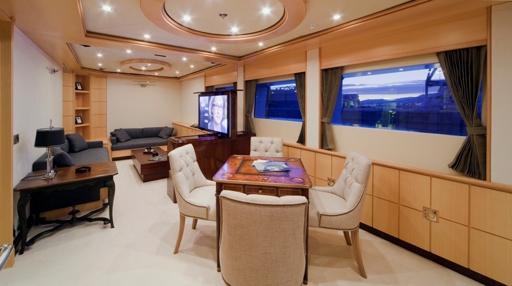 Entertainment Area On Yacht GOLDEN HORN