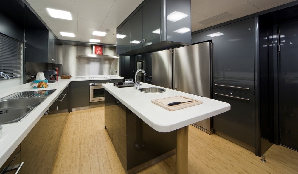 Ship's Galley Aboard Yacht GOLDEN HORN