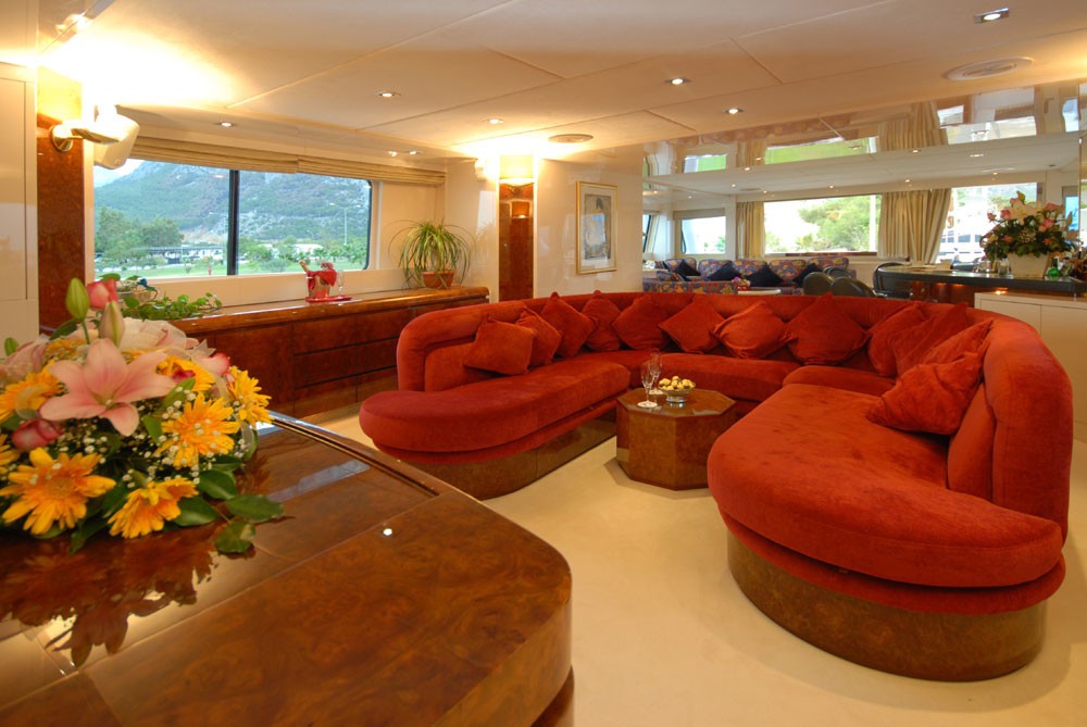 Viewing Aft: Yacht LADYSHIP's Premier Saloon Captured