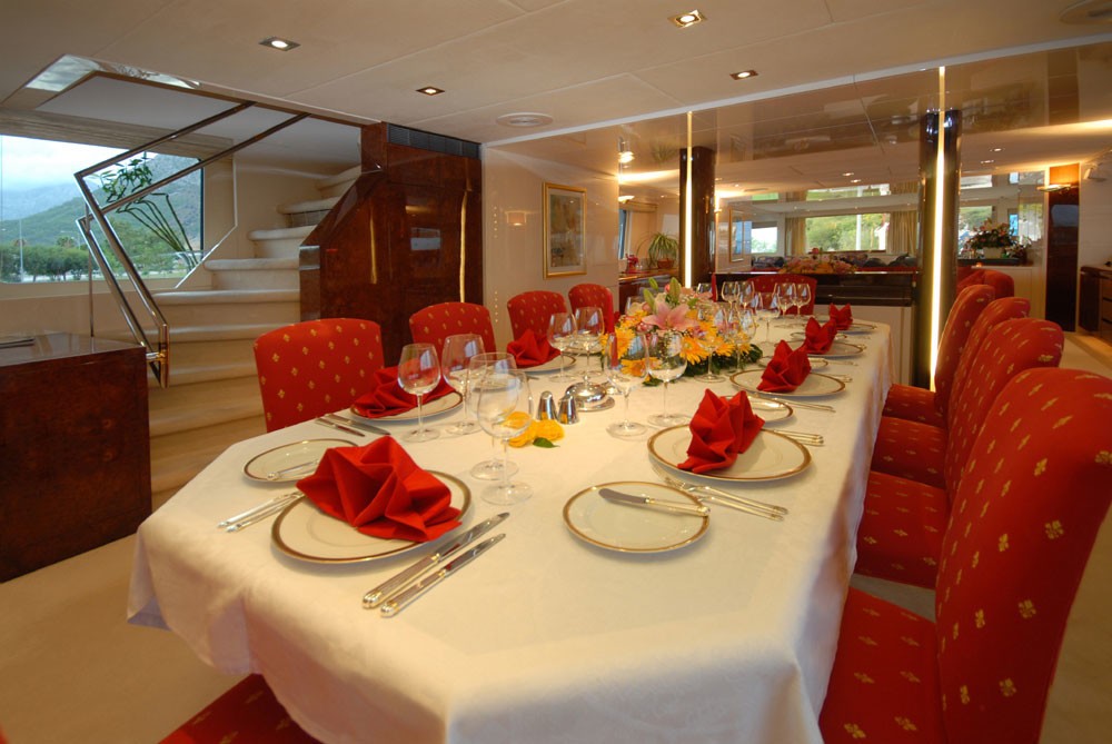 Eating/dining Zone On Board Yacht LADYSHIP