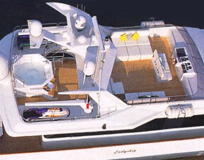 Fly-bridge Aboard Yacht LADYSHIP