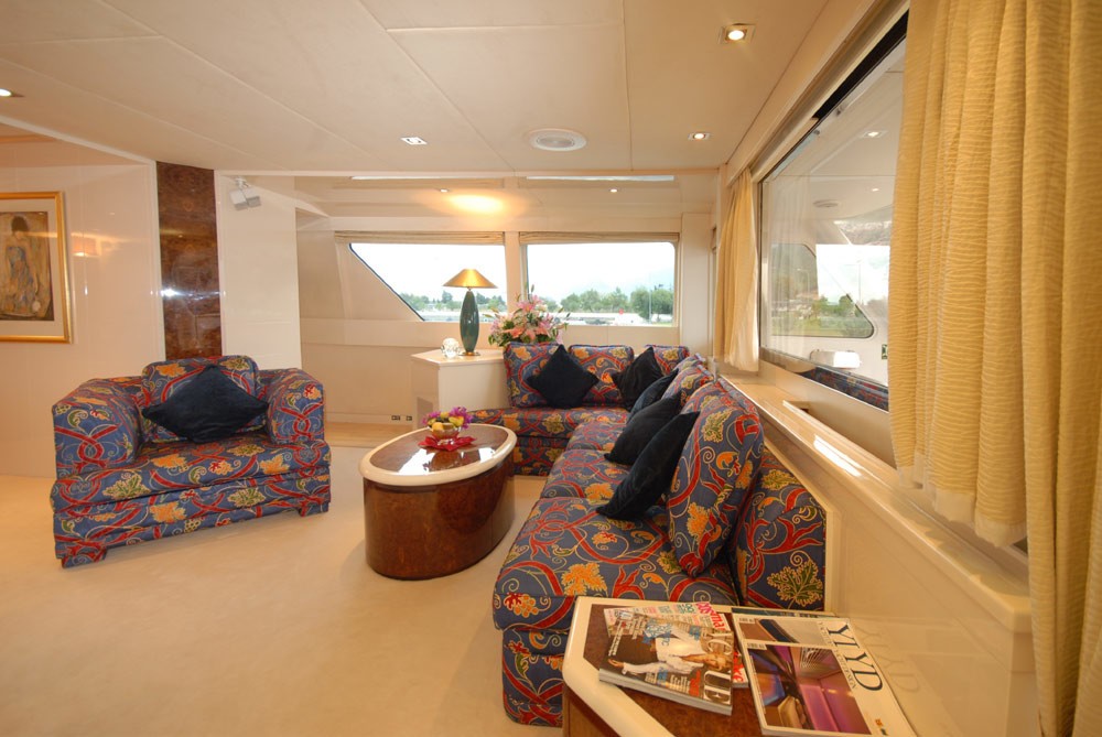 Premier Saloon Sitting Zone Aft On Board Yacht LADYSHIP