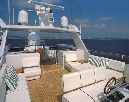 Sun Bathing On Board Yacht LADYSHIP