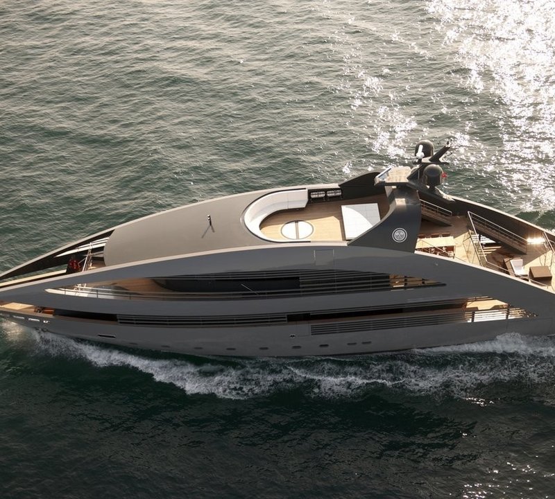 From Above Aspect: Yacht OCEAN EMERALD's Cruising Photograph