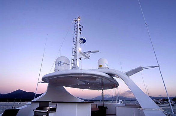 Evening: Yacht SEAFARIS's Sun Deck Captured