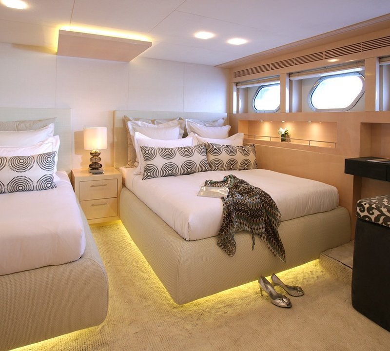 Twin Bed Cabin On Board Yacht TATII