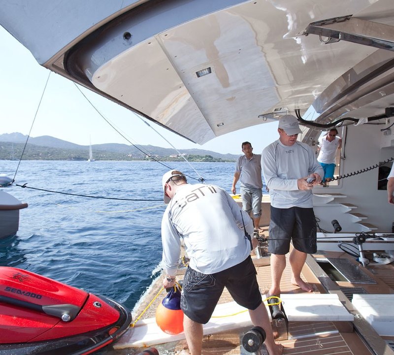 Ship's Tender With Toys On Yacht TATII