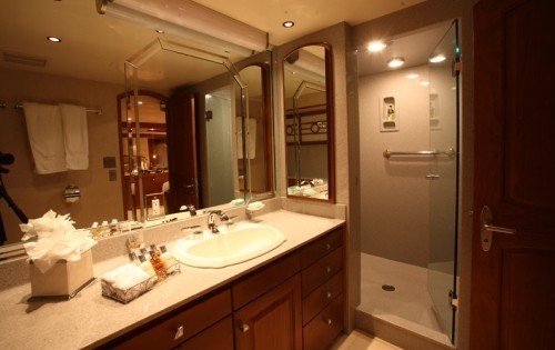 Showering Area Aboard Yacht DAYDREAM